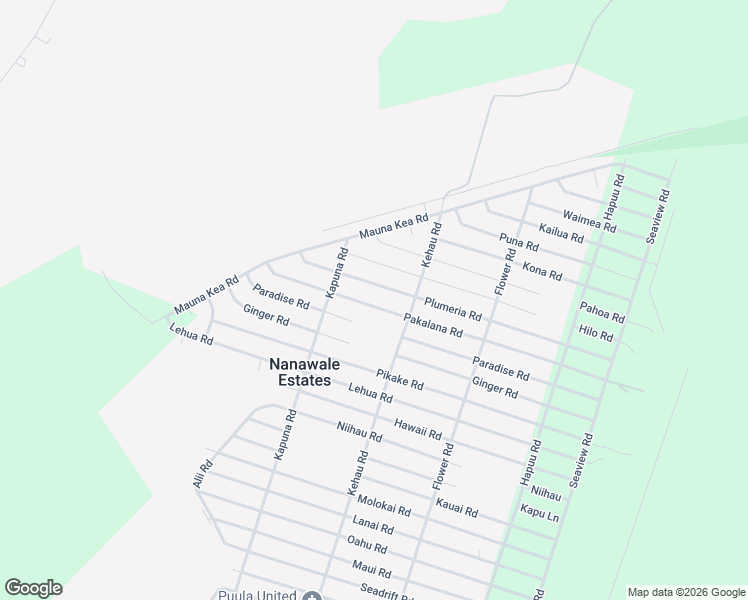 map of restaurants, bars, coffee shops, grocery stores, and more near 14-3425 Pakalana Road in Pāhoa