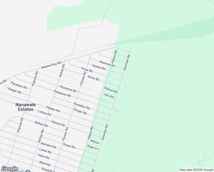 map of restaurants, bars, coffee shops, grocery stores, and more near 14-584 Hapuu Rd in Pāhoa