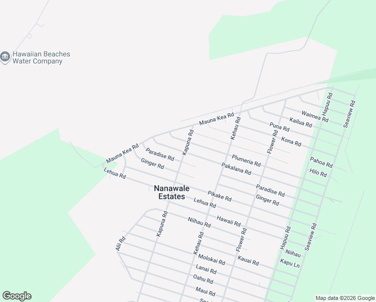 map of restaurants, bars, coffee shops, grocery stores, and more near 14-3401 Pakalana Road in Pāhoa