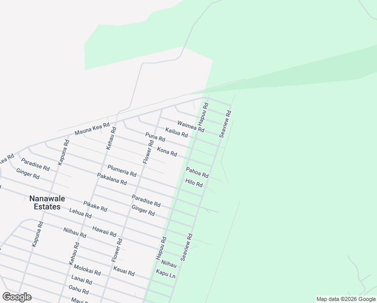 map of restaurants, bars, coffee shops, grocery stores, and more near 14-584 Hapuu Road in Pāhoa