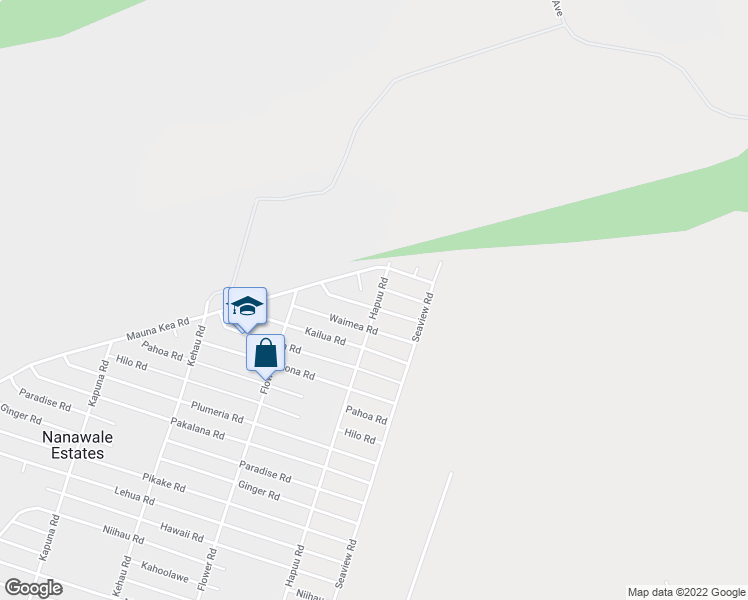 map of restaurants, bars, coffee shops, grocery stores, and more near 14-3539 Lahaina Road in Pāhoa