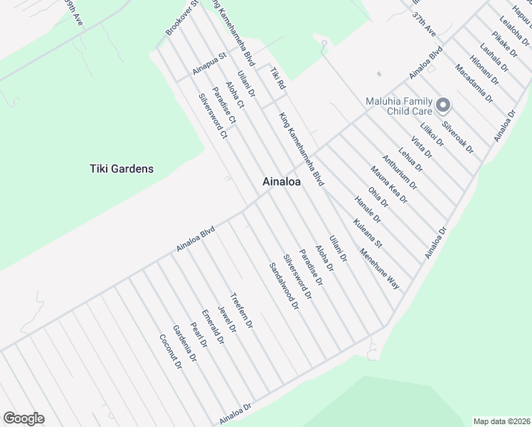 map of restaurants, bars, coffee shops, grocery stores, and more near 16-2038 Paradise Drive in Pāhoa