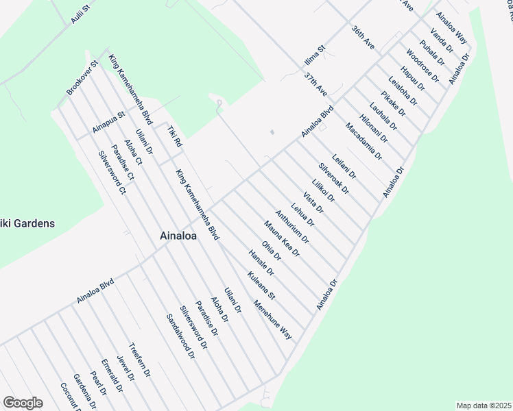 map of restaurants, bars, coffee shops, grocery stores, and more near 16-2049 Mauna Kea Drive in Pāhoa