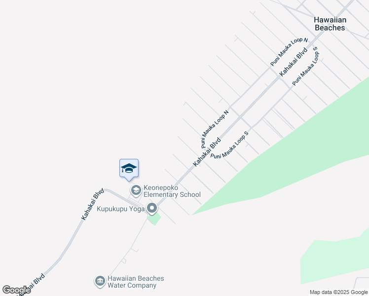 map of restaurants, bars, coffee shops, grocery stores, and more near 15-2727 Akule Street in Pāhoa