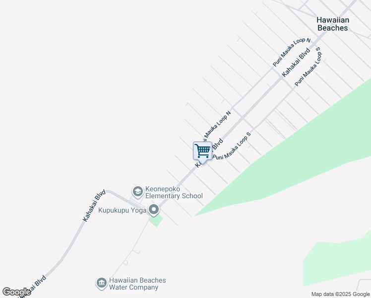 map of restaurants, bars, coffee shops, grocery stores, and more near 15-2727 Akule Street in Pāhoa