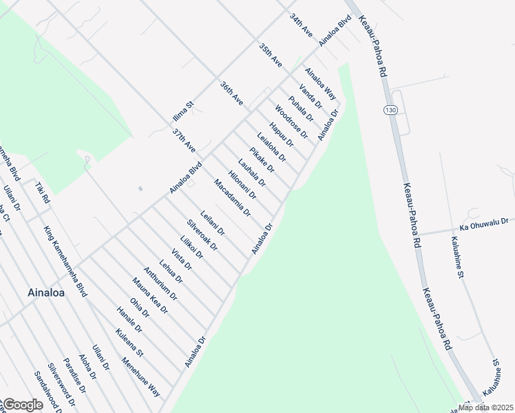 map of restaurants, bars, coffee shops, grocery stores, and more near 16-2097 Macadamia Drive in Pāhoa