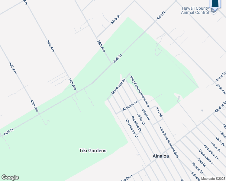 map of restaurants, bars, coffee shops, grocery stores, and more near 16-454 Brookover Street in Pāhoa