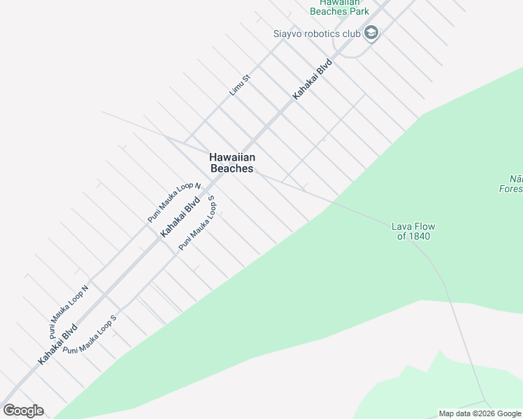 map of restaurants, bars, coffee shops, grocery stores, and more near 15-2786 Kala Street in Pāhoa