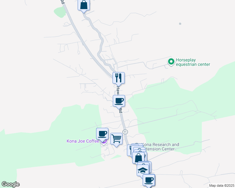 map of restaurants, bars, coffee shops, grocery stores, and more near in Kealakekua