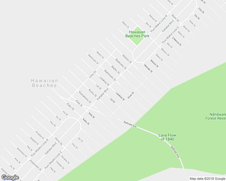 map of restaurants, bars, coffee shops, grocery stores, and more near 15-2760 Lalakea Street in Pāhoa