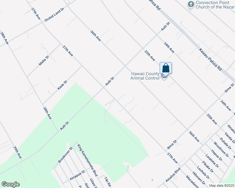 map of restaurants, bars, coffee shops, grocery stores, and more near 16-1881 37th Avenue in Pāhoa