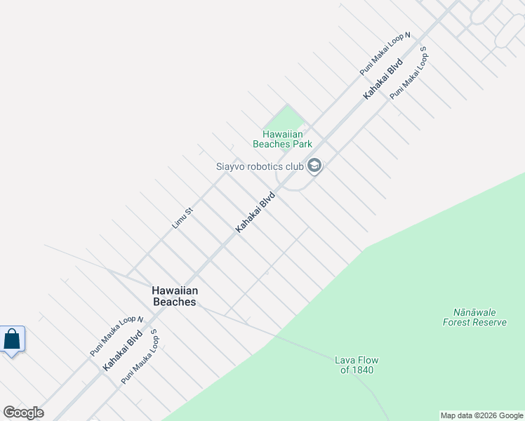 map of restaurants, bars, coffee shops, grocery stores, and more near 15-2760 Malolo Street in Pāhoa