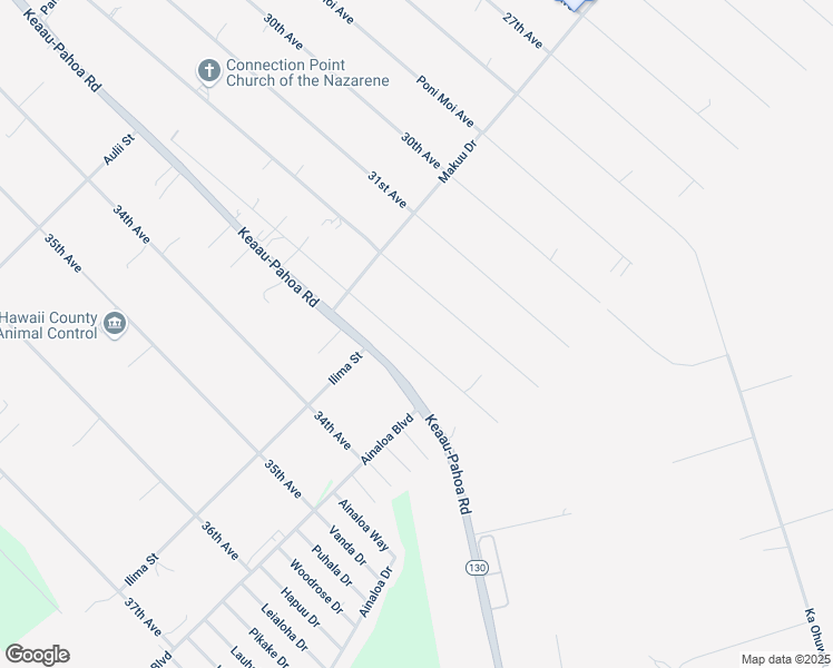 map of restaurants, bars, coffee shops, grocery stores, and more near 15-2005 33rd Avenue in Keaau