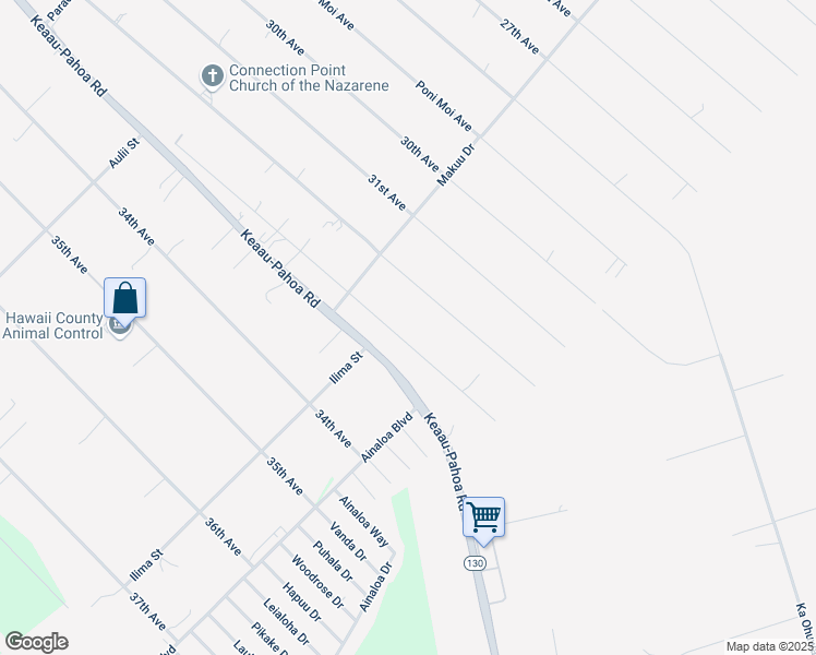 map of restaurants, bars, coffee shops, grocery stores, and more near 15-2005 33rd Avenue in Keaau