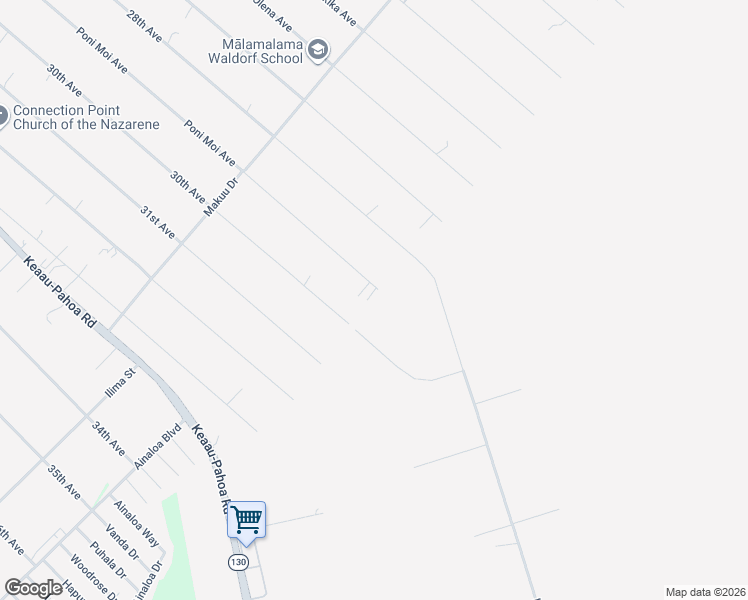 map of restaurants, bars, coffee shops, grocery stores, and more near 15-2074 29th Avenue in Keaau