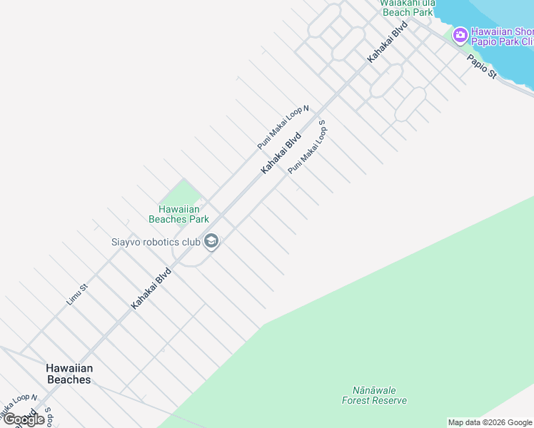 map of restaurants, bars, coffee shops, grocery stores, and more near 321 Puni Makai Loop South in Pāhoa