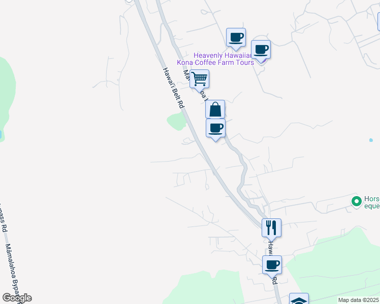map of restaurants, bars, coffee shops, grocery stores, and more near 79-7336 Kuakini Highway in Holualoa