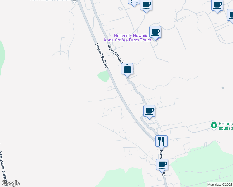 map of restaurants, bars, coffee shops, grocery stores, and more near 79-7336 Kuakini Highway in Holualoa