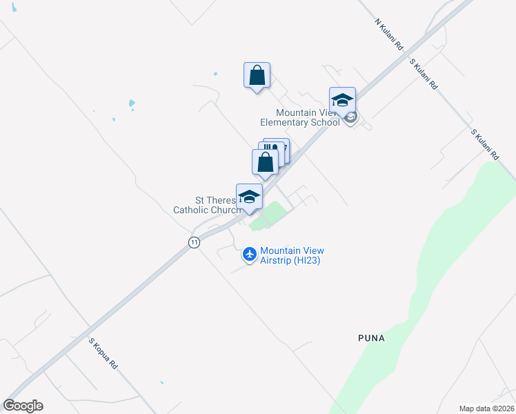 map of restaurants, bars, coffee shops, grocery stores, and more near 18-1333 Volcano Road in Mountain View