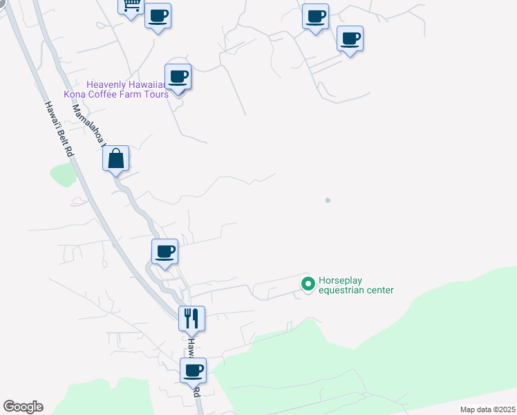 map of restaurants, bars, coffee shops, grocery stores, and more near 79-1091 Kaeo Place in Kealakekua