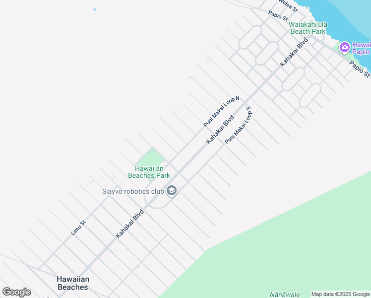 map of restaurants, bars, coffee shops, grocery stores, and more near 15-323 Puni Makai Loop South in Pāhoa