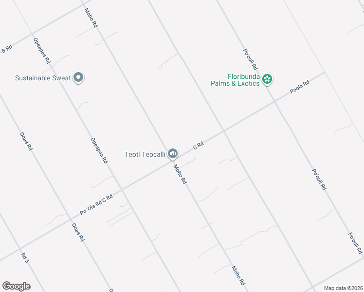 map of restaurants, bars, coffee shops, grocery stores, and more near 16-1321 Moho Road in Keaau