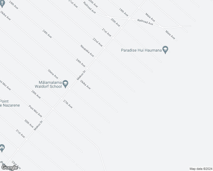 map of restaurants, bars, coffee shops, grocery stores, and more near 15-2015 24th Avenue in Keaau