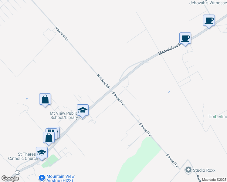 map of restaurants, bars, coffee shops, grocery stores, and more near 17-3998 South Kulani Road in Mountain View