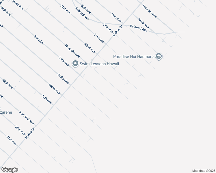 map of restaurants, bars, coffee shops, grocery stores, and more near 15-2024 23rd Avenue in Keaau