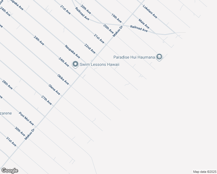 map of restaurants, bars, coffee shops, grocery stores, and more near 15-2024 23rd Avenue in Keaau