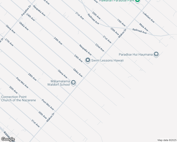 map of restaurants, bars, coffee shops, grocery stores, and more near 15-1774 Makuu Drive in Keaau