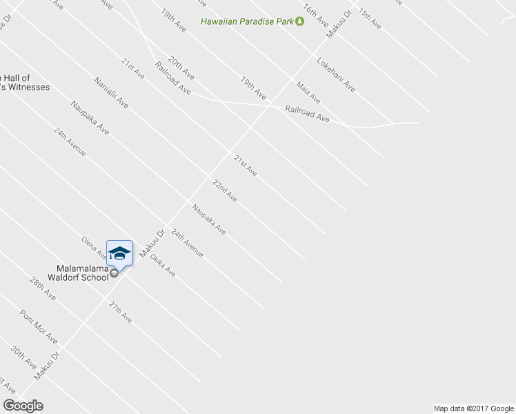 map of restaurants, bars, coffee shops, grocery stores, and more near 15-2015 22nd Avenue in Keaau