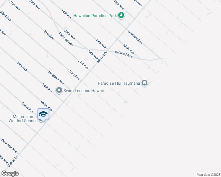 map of restaurants, bars, coffee shops, grocery stores, and more near 15-2015 21st Avenue in Keaau