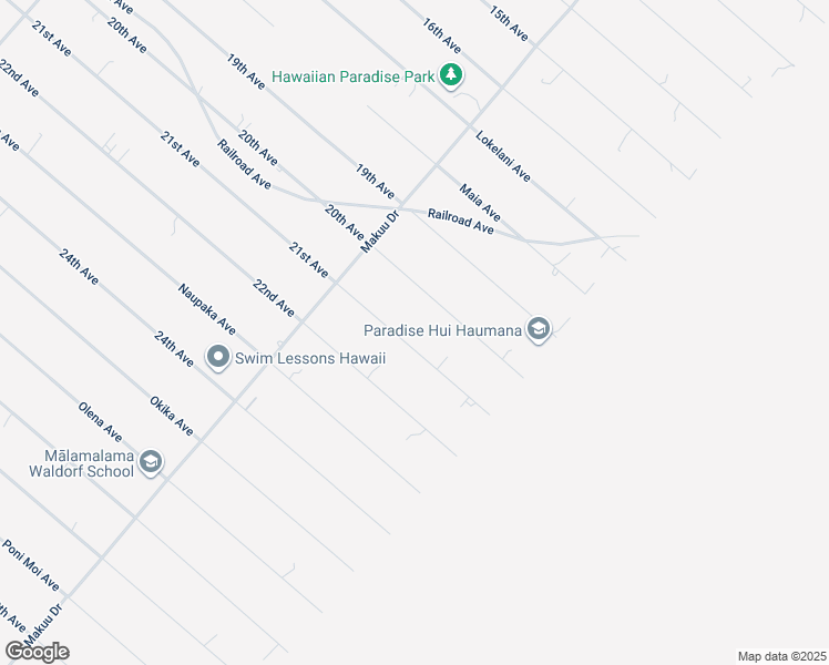 map of restaurants, bars, coffee shops, grocery stores, and more near 15-2015 21st Avenue in Keaau