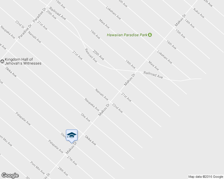 map of restaurants, bars, coffee shops, grocery stores, and more near 15-1952 21st Avenue in Keaau