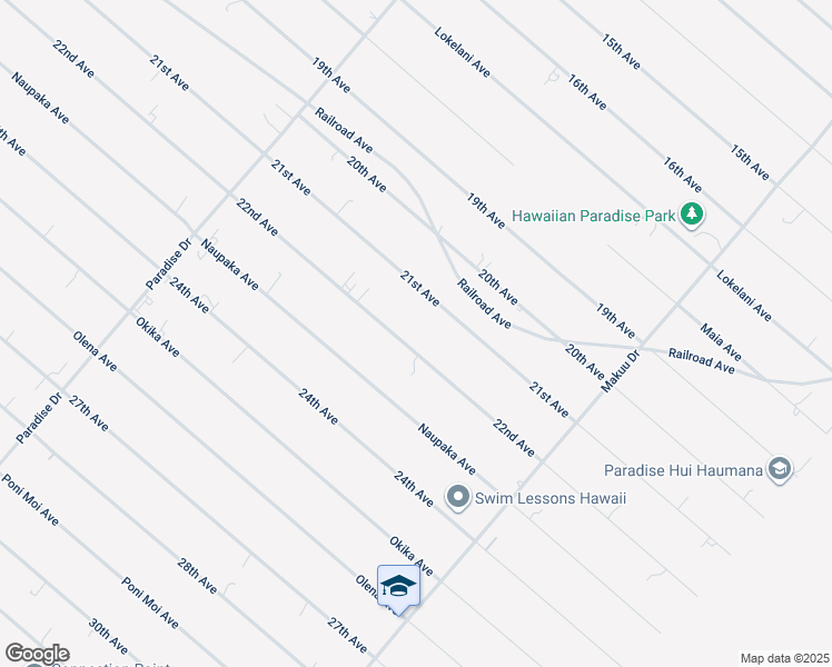 map of restaurants, bars, coffee shops, grocery stores, and more near 15-1883 22nd Avenue in Keaau