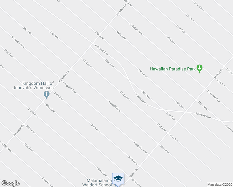 map of restaurants, bars, coffee shops, grocery stores, and more near 15-1844 21st Avenue in Keaau