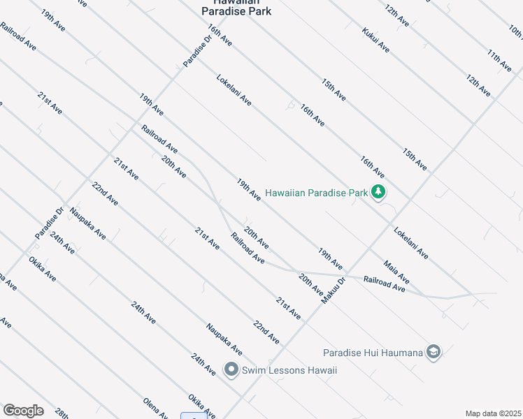 map of restaurants, bars, coffee shops, grocery stores, and more near 15-1867 19th Avenue in Keaau