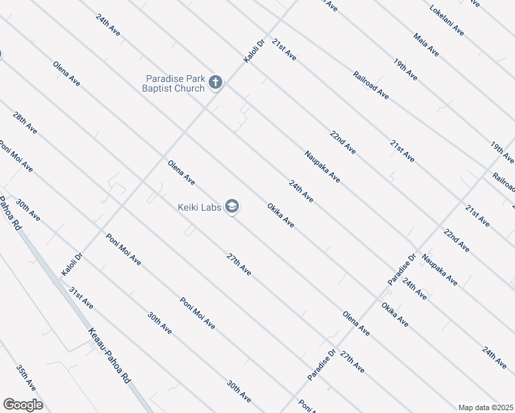 map of restaurants, bars, coffee shops, grocery stores, and more near 15-1615 26th Avenue in Keaau