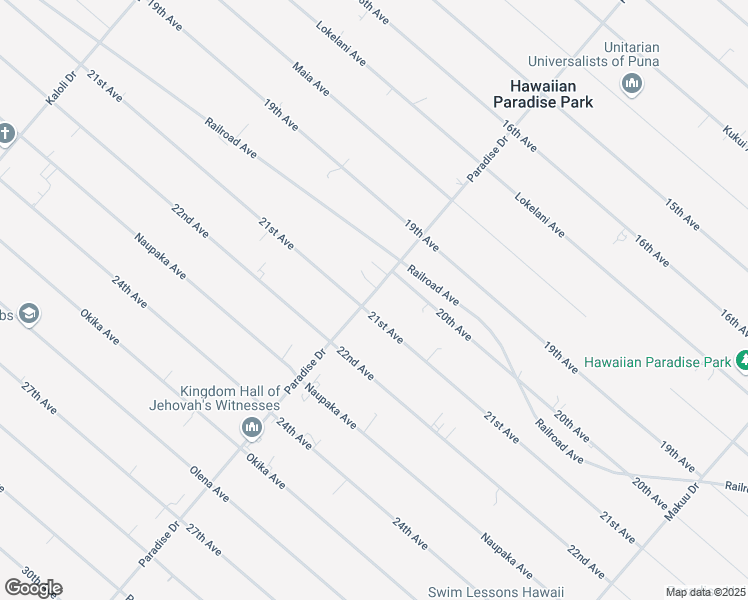 map of restaurants, bars, coffee shops, grocery stores, and more near 15-1755 21st Avenue in Keaau