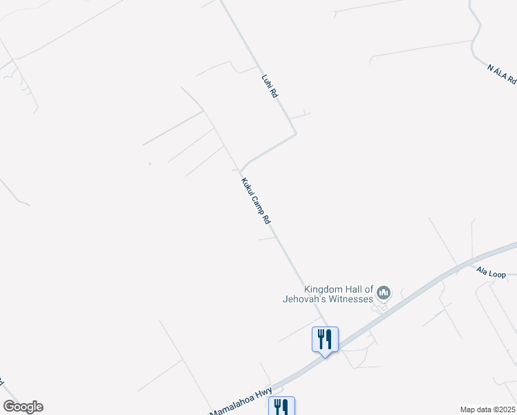 map of restaurants, bars, coffee shops, grocery stores, and more near 17-4137 Kukui Camp Road in Mountain View
