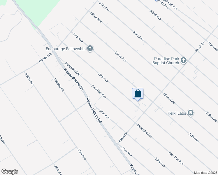 map of restaurants, bars, coffee shops, grocery stores, and more near 15-1442 28th Avenue in Keaau