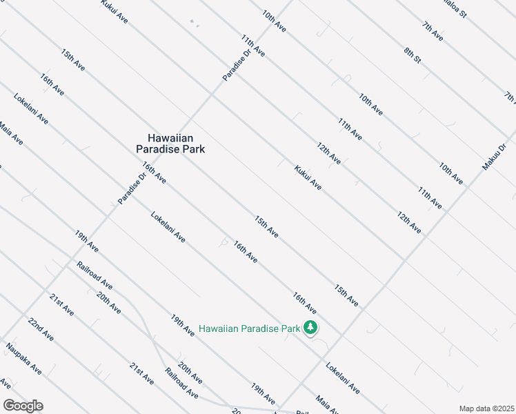 map of restaurants, bars, coffee shops, grocery stores, and more near 15-1845 15th Avenue in Keaau