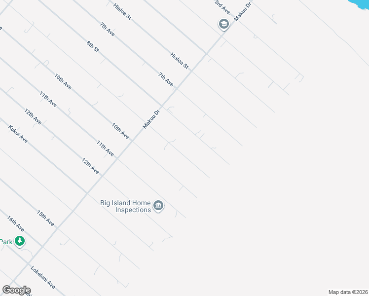 map of restaurants, bars, coffee shops, grocery stores, and more near Kalaunu Street in Keaau