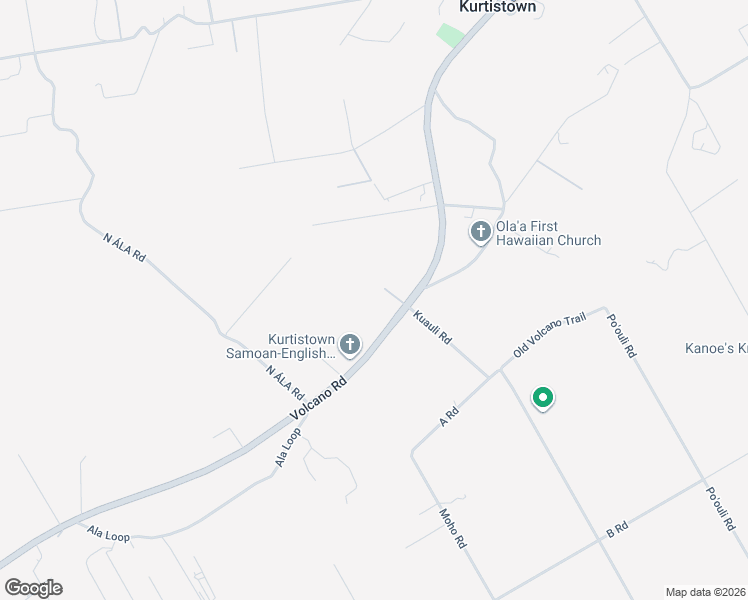 map of restaurants, bars, coffee shops, grocery stores, and more near 17-564 Volcano Road in Keaau
