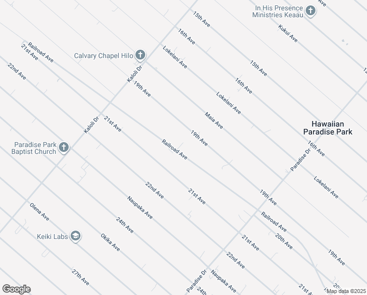 map of restaurants, bars, coffee shops, grocery stores, and more near 15-1431 Railroad Avenue in Keaau