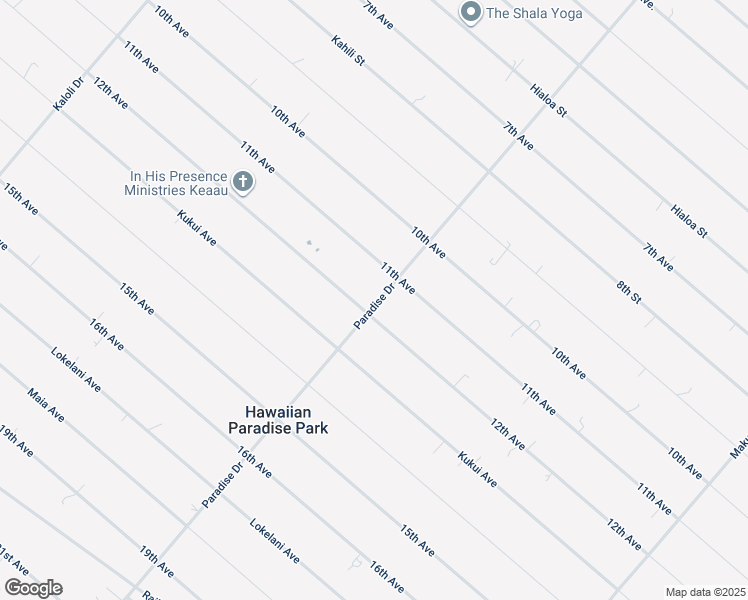 map of restaurants, bars, coffee shops, grocery stores, and more near 15-1316 Paradise Drive in Keaau