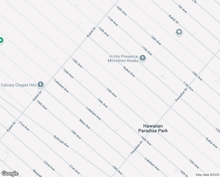 map of restaurants, bars, coffee shops, grocery stores, and more near 15-1631 15th Avenue in Keaau