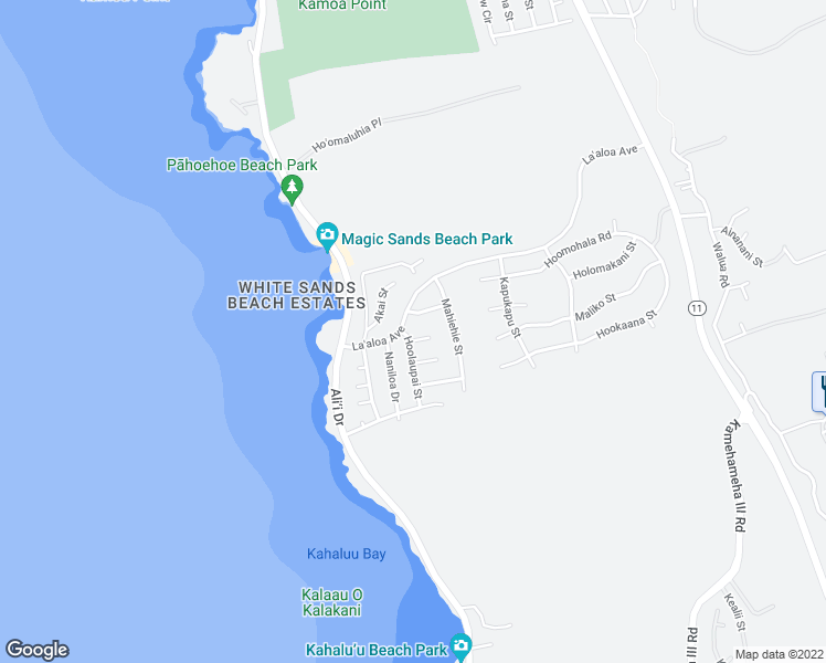 map of restaurants, bars, coffee shops, grocery stores, and more near 77-6523 Hoolaupai Street in Kailua-Kona