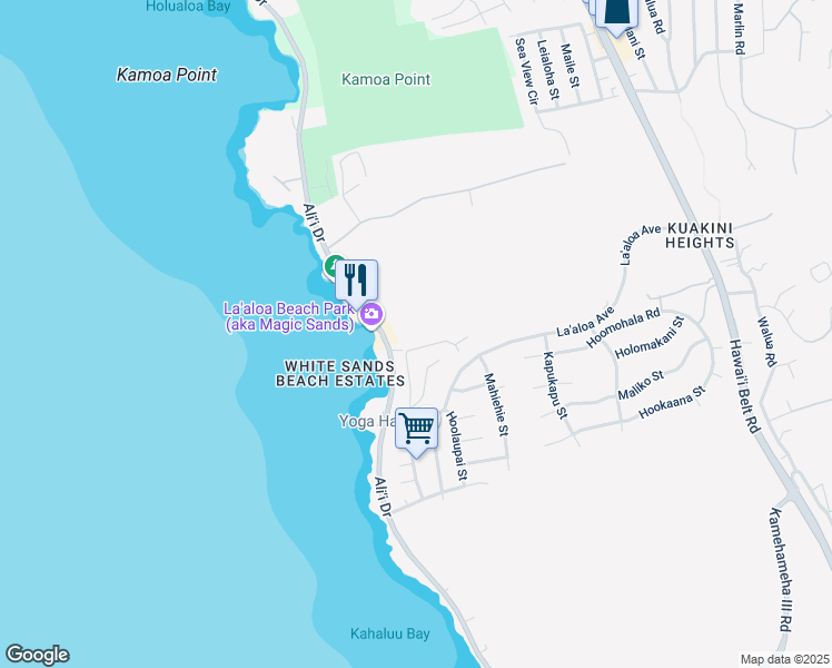 map of restaurants, bars, coffee shops, grocery stores, and more near 77-6469 Alii Drive in Kailua-Kona